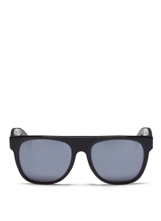 Main View - Click To Enlarge - SUPER - 'Flat Top' D-Frame opaque mirror sunglasses