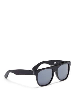 Figure View - Click To Enlarge - SUPER - 'Flat Top' D-Frame opaque mirror sunglasses