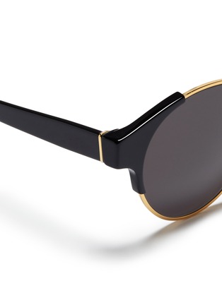 Detail View - Click To Enlarge - SUPER - 'Arca' metal rim round acetate sunglasses