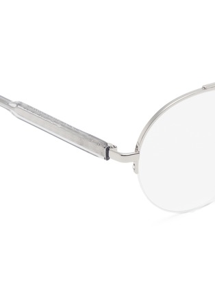Detail View - Click To Enlarge - SUPER - 'Numero 24' double bridge round wire optical glasses