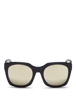 Main View - Click To Enlarge - SUPER - 'Quadra' square acetate mirror sunglasses