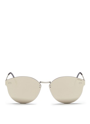 Main View - Click To Enlarge - SUPER - 'Tuttolente Panamá' rimless round mirror sunglasses