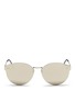 Main View - Click To Enlarge - SUPER - 'Tuttolente Panamá' rimless round mirror sunglasses