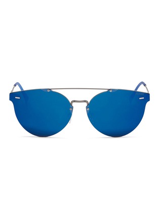 Main View - Click To Enlarge - SUPER - 'Tuttolente Giaguaro' rimless round mirror sunglasses