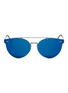 Main View - Click To Enlarge - SUPER - 'Tuttolente Giaguaro' rimless round mirror sunglasses