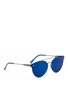 Figure View - Click To Enlarge - SUPER - 'Tuttolente Giaguaro' rimless round mirror sunglasses