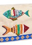  - SAM EDELMAN - 'Ariel' fish embellished canvas and jute zip pouch