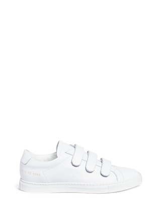 Main View - Click To Enlarge - COMMON PROJECTS - 'Achilles Three Strap' leather sneakers