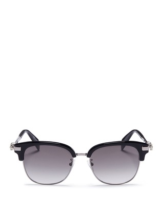 Main View - Click To Enlarge - ALEXANDER MCQUEEN - Acetate brow bar sunglasses