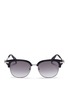 Main View - Click To Enlarge - ALEXANDER MCQUEEN - Acetate brow bar sunglasses