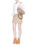 Front View - Click To Enlarge - CHLOÉ - 'Lexa' small suede shoulder bag
