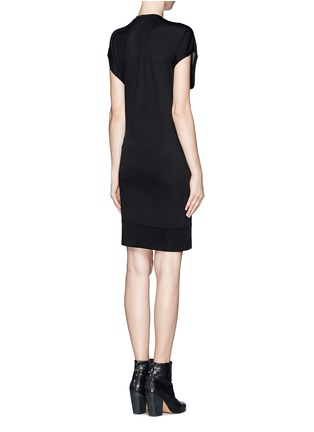 Back View - Click To Enlarge - IRO - 'Missy' twist front mesh dress