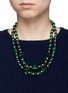 Figure View - Click To Enlarge - KENNETH JAY LANE - Crystal pavé glass stone tiered necklace