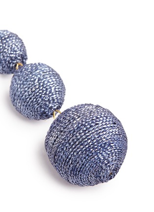 Detail View - Click To Enlarge - KENNETH JAY LANE - Graduating threaded sphere drop earrings