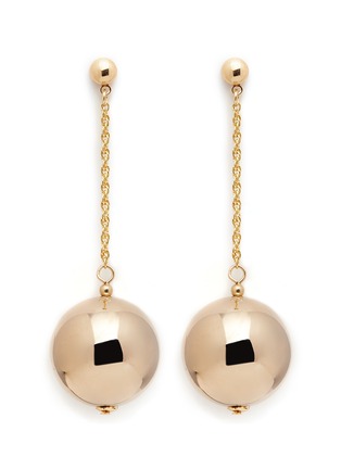 Main View - Click To Enlarge - KENNETH JAY LANE - Gold plated sphere drop earrings