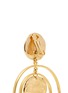 Detail View - Click To Enlarge - KENNETH JAY LANE - Coin charm hoop gold plated drop earrings