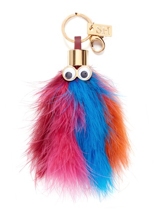 Main View - Click To Enlarge - SOPHIE HULME - 'Leonard' turkey feather keyring
