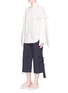 Figure View - Click To Enlarge - SHUSHU/TONG - Bow sleeve cotton poplin shirt
