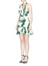 Front View - Click To Enlarge - C/MEO COLLECTIVE - 'Witness' Pine Maui print crepe dress