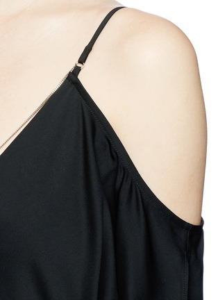 Detail View - Click To Enlarge - T BY ALEXANDER WANG - Chain neck cold shoulder dress
