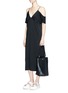 Figure View - Click To Enlarge - T BY ALEXANDER WANG - Chain neck cold shoulder dress