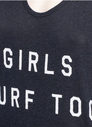 Detail View - Click To Enlarge - ZOE KARSSEN - 'Girls Surf Too' print tank top