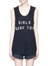 Main View - Click To Enlarge - ZOE KARSSEN - 'Girls Surf Too' print tank top