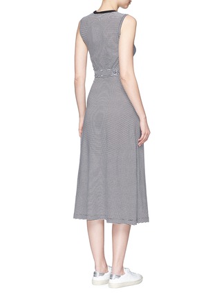 Back View - Click To Enlarge - T BY ALEXANDER WANG - Twist front cutout stripe jersey dress