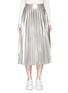 Main View - Click To Enlarge - TOPSHOP - Pleated metallic midi skirt