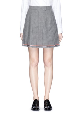 Main View - Click To Enlarge - THOM BROWNE  - Pleated wool mini skirt