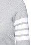 Detail View - Click To Enlarge - THOM BROWNE  - Stripe sleeve cotton zip hoodie