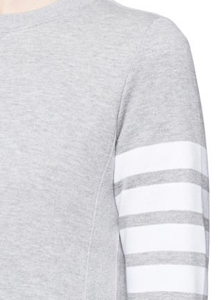 Detail View - Click To Enlarge - THOM BROWNE  - Stripe sleeve cotton sweatshirt