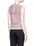 Back View - Click To Enlarge - THOM BROWNE  - Frayed tweed jacquard knit sleeveless top