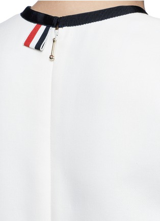 Detail View - Click To Enlarge - THOM BROWNE  - Belted split back hem shift dress