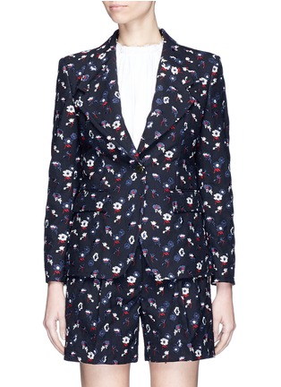 Main View - Click To Enlarge - THOM BROWNE  - Poppy floral embroidered wool blazer