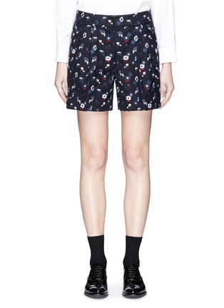Main View - Click To Enlarge - THOM BROWNE  - Floral embroidered wool shorts
