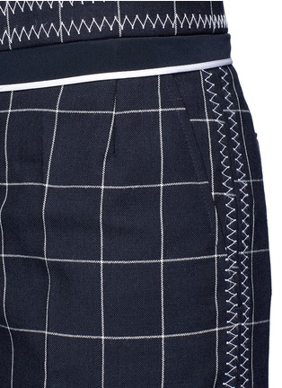 Detail View - Click To Enlarge - THOM BROWNE  - Windowpane check wool sack culottes