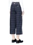 Back View - Click To Enlarge - THOM BROWNE  - Windowpane check wool sack culottes