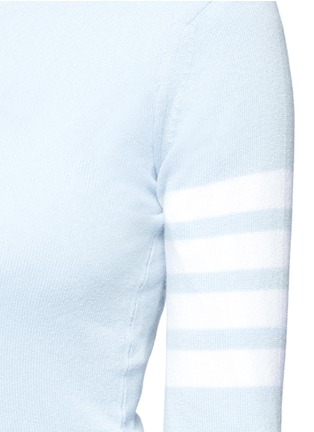 Detail View - Click To Enlarge - THOM BROWNE  - Stripe sleeve cashmere sweater