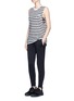 Figure View - Click To Enlarge - THE UPSIDE - 'Lucky' feeder stripe cotton tank top