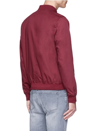Back View - Click To Enlarge - TOPMAN - Cotton twill bomber jacket