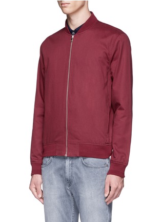 Front View - Click To Enlarge - TOPMAN - Cotton twill bomber jacket