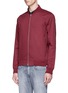 Front View - Click To Enlarge - TOPMAN - Cotton twill bomber jacket