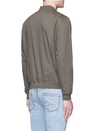 Back View - Click To Enlarge - TOPMAN - Cotton twill bomber jacket