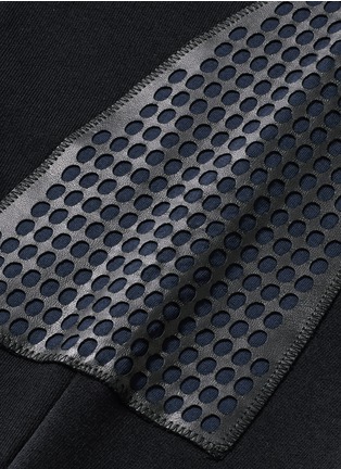 Detail View - Click To Enlarge - ALEXANDER MCQUEEN - Perforated leather patch jogging pants