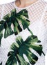 Detail View - Click To Enlarge - - - Leaf appliqué lattice embroidery dress