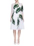 Main View - Click To Enlarge - - - Leaf appliqué lattice embroidery dress