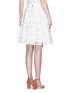 Back View - Click To Enlarge - ALICE & OLIVIA - 'Earla' floral guipure lace flare skirt