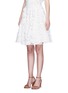 Front View - Click To Enlarge - ALICE & OLIVIA - 'Earla' floral guipure lace flare skirt
