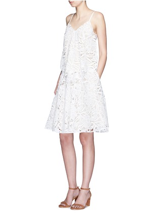 Figure View - Click To Enlarge - ALICE & OLIVIA - 'Earla' floral guipure lace flare skirt